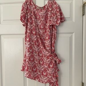 Loft wrap peplum blouse. Size 18. Beautiful delicate floral.